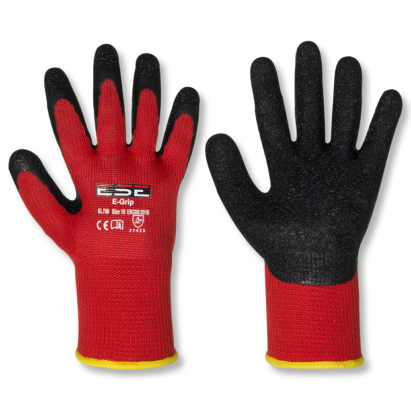 Handschoen E-Grip GL700 palm gecoat Rood/Zwart