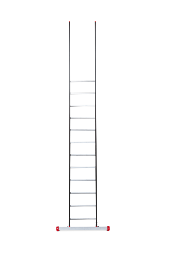 Bouwladder met stabiliteitsbalk