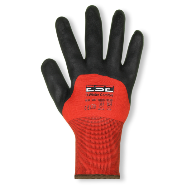 Winterhandschoen Nitril/Nylon rood/zwart GL400 - Afbeelding 2